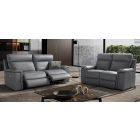 Refrain Steel Grey Newtrend 3 Seater Electric With 2 Static Sofa Set - Electric Adjustable Headrests