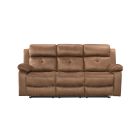 Robert 3 + 2 + 1 Tan Hard Wearing Fabric High Back Manual Recliner Sofa Set