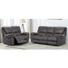 Boston 3 + 2 Grey Suede Feel Fabric Manual Recliner Sofas