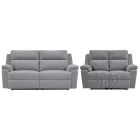 Tyler 3 + 2 Seater Stone Grey Fabric Electric Recliner Sofa Set