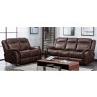 Hampshire Tan Leathaire 3 + 2 Sofa Set Manual Recliner 