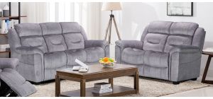 York 3 + 2 Grey Static Luxury Fabric Sofa Set Also Available In Blue