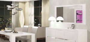 Elegance Diamond White Mirror