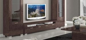 Prestige Warm Umber Birch Four Door TV Unit