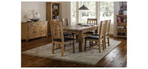 Astoria Extending Oak Dining Table - Waxed Oak - Solid Oak with Real Oak Veneers