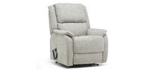 Beige Fabric Lift And Rise Electric Recliner Armchair