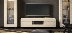 Perla White Larch Three Door TV Unit