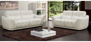 Ghibli White Leather 3 + 2 Sofa Set Newtrend Available In A Range Of Leathers And Colours 10 Yr Frame 10 Yr Pocket Sprung 5 Yr Foam Warranty