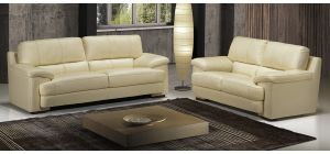 Bello Ivory Leather 3 + 2 Sofa Set With Wooden Legs Newtrend Available In A Range Of Leathers And Colours 10 Yr Frame 10 Yr Pocket Sprung 5 Yr Foam Warranty