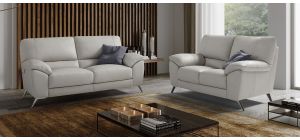 Envy Ivory Leather 3 + 2 Sofa Set With Chrome Legs Newtrend Available In A Range Of Leathers And Colours 10 Yr Frame 10 Yr Pocket Sprung 5 Yr Foam Warranty