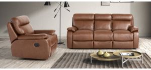 Savannah Brown Semi-Aniline Leather 3 + 1 Electric Recliners Newtrend Available In A Range Of Leathers And Colours 10 Yr Frame 10 Yr Pocket Sprung 5 Yr Foam Warranty