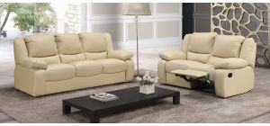 Virginia Cream Semi-Aniline Leather 3 + 2 Electric Recliners Newtrend Available In A Range Of Leathers And Colours 10 Yr Frame 10 Yr Pocket Sprung 5 Yr Foam Warranty