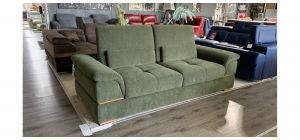 Privilege New Trend 3 Seater Olive Green Fabric Sofa With Motorised Raising Middle Table - Available In Different Colours Leathers And Sizes(Width Open 275cm)