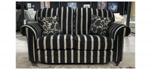 Longbridge Black And Beige Striped Fabric 3 + 2 Sofa Set With Formal Back And Chrome Legs Available In A Selection Of Fabrics