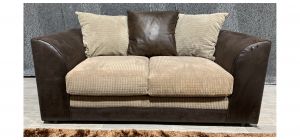 Dylan Brown Regular Fabric Sofa With Scatter Back - Tear On Back Right Top Corner (see images) Ex-Display Showroom Model 48874