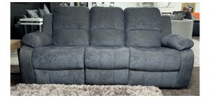 Roma Denim Blue Fabric 3 + 2 Manual Recliners Sofa Set
