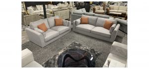 Grey Fabric 3 + 2 Sofa Set Ex-Display Showroom Model 49345