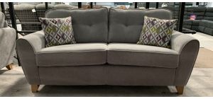Chloe Light Grey Fabric 3 + 1 Sofa Set With Wooden Legs And Scatter Cushions Ex-Display Clearance Model 50906