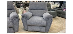 Milford Grey Fabric Armchair Manual Recliner - Electric And Static Armchair Also Available 50317