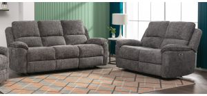 Danielle 3 + 2 Electric Recliners Upholstered In A Tactile Ash Hopsack Fabric With USB Ports - Anteploe Also Available 50381