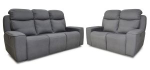 Rocco Dark Grey Fabric 3 + 2 Electric Recliner Sofa Set 50383