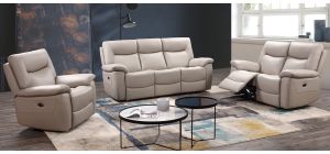 Lucia 3 + 2 + 1 Pearl Grey Electric Recliner Set Also Available In Black 50393