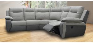 Avanti 2C2 Two-Tone Smoke-Grey Manual Recliner Corner In Micro-Fibre Fabric - Other Colours Available Brown-Smoke And Grey-Charcoal