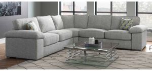 Daxter 2C2 Grey Fabric Corner Sofa With Wooden Legs Other Combinations And Fabrics Available
