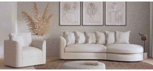 Vicky Cream Scatter Back Fabric 2str With Open End And Armchair Other Combinations And Fabrics Also Available
