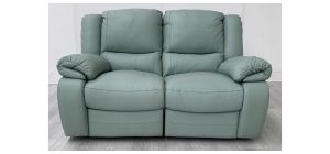 Newtrend Green Regular Semi Aniline Leather Electric Recliner Sofa Ex-Display Showroom Model 50492