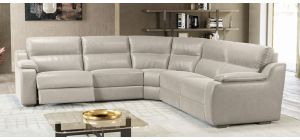 Gateway Newtrend 3c2 Rhf Electric Recliner Corner Sofa In Semi Aniline Leather