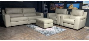 Lucca Mocha 4 Seater Electric Sofa + Electric Armchair And Static Armchair + Footstool With Few Marks High Street Furniture Store Cancellation 50679