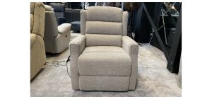 Grey Fabric Rise And Lift Electric Armchair Ex-Display Showroom Model 50819