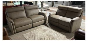 Fox Brown Newtrend Semi Aniline 3 Electric With Usb And 2 Seater Static Sofa Set