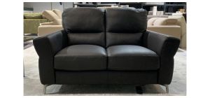 Winona Chocolate Brown Semi Aniline New Trend 2 Seater With Chrome Feet Ex-Display Showroom Model 51001