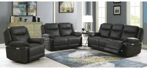Tori 3 + 2 + 1 Electric Recliner Charcoal Fabric Sofa Set