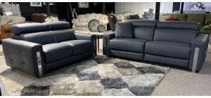 Dubai 3 Electric 2 Static Dark Grey Semi Aniline Chrome Legs Adjustable Headrests Usb Ports