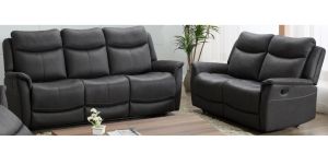 Arizona Slate Fabric 3 + 2 Sofa Set Manual Recliners