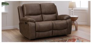Bella Brown Fabric 3 + 2 Sofa Set Manual Recliner