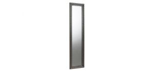Allegro Pewter Dress Mirror - Pewter Effect Lacquered Finish - Molded Resin on Wooden Frame