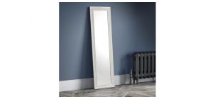 Allegro White Dress Mirror - White Lacquer - Molded Resin on Wooden Frame