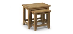 Astoria Nest Of Tables - Waxed Oak - Solid Oak with Real Oak Veneers