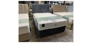 Ice Gel 4ft6 Double Bed Set With 1000 Pocket Sprung Gel Filling And Cooler Fabric Mattress And Grey Headboard