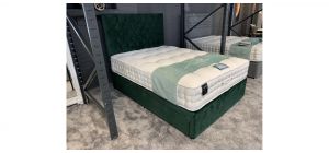 Shetland 4ft6 Double Bed Set With Rebound Polyester And Cotton Filling Tufted 1000 Pocket Sprung Mattress And Green Headboard