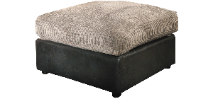 Dylan Footstool Black And Grey Portobello Cord