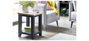 Bordeaux Lamp Table - Dark Grey - Dark Grey Lacquer - Solid Oak with Real Oak Veneers