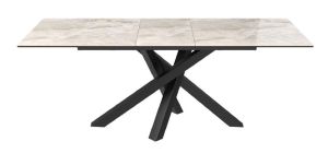Brando Light Grey 1.6m - 2m Ceramic Auto-Rise Extending Dining Table