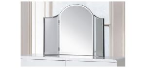 Canto Curved Dressing Table Mirror - Clear Glass - Lacquered MDF