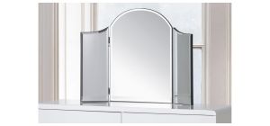 Canto Curved Dressing Table Mirror - Clear Glass - Lacquered MDF