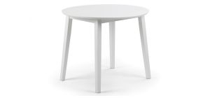 Coast Dining Table - White - Low Sheen Lacquer - Solid Malaysian Hardwood with MDF